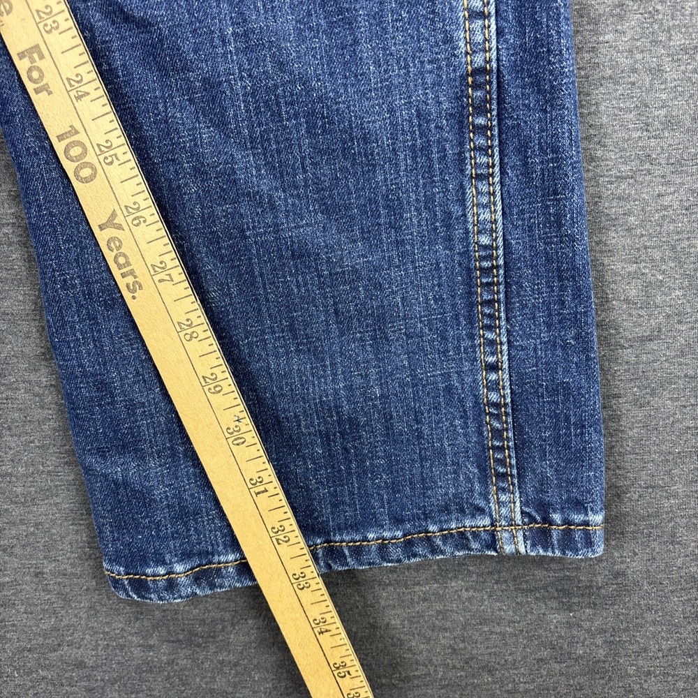 Wrangler Retro Relaxed Boot Jeans Mens 34x33 Cowboy Western Faded Whiskered Blue - Picture 4 of 9